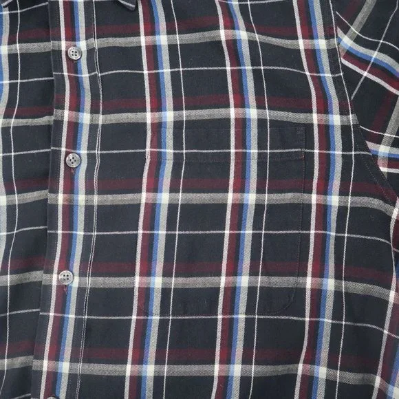 Timberland Men's Shirt LG 100% Cotton Plaid Long Sleeve Button - Picture 8 of 15